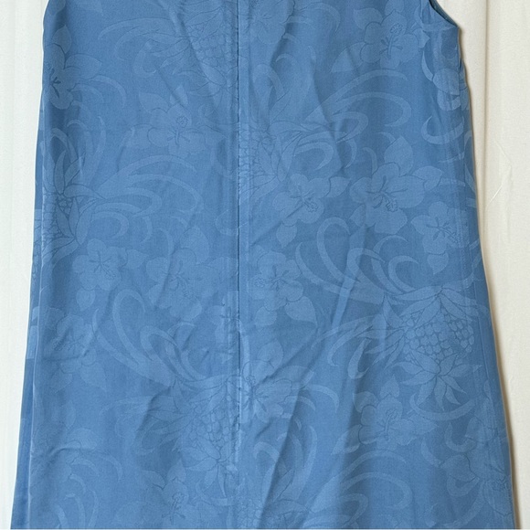 Tommy Bahama 100% Silk Blue Floral Sleeveless Dress Size 12 - Picture 11 of 15